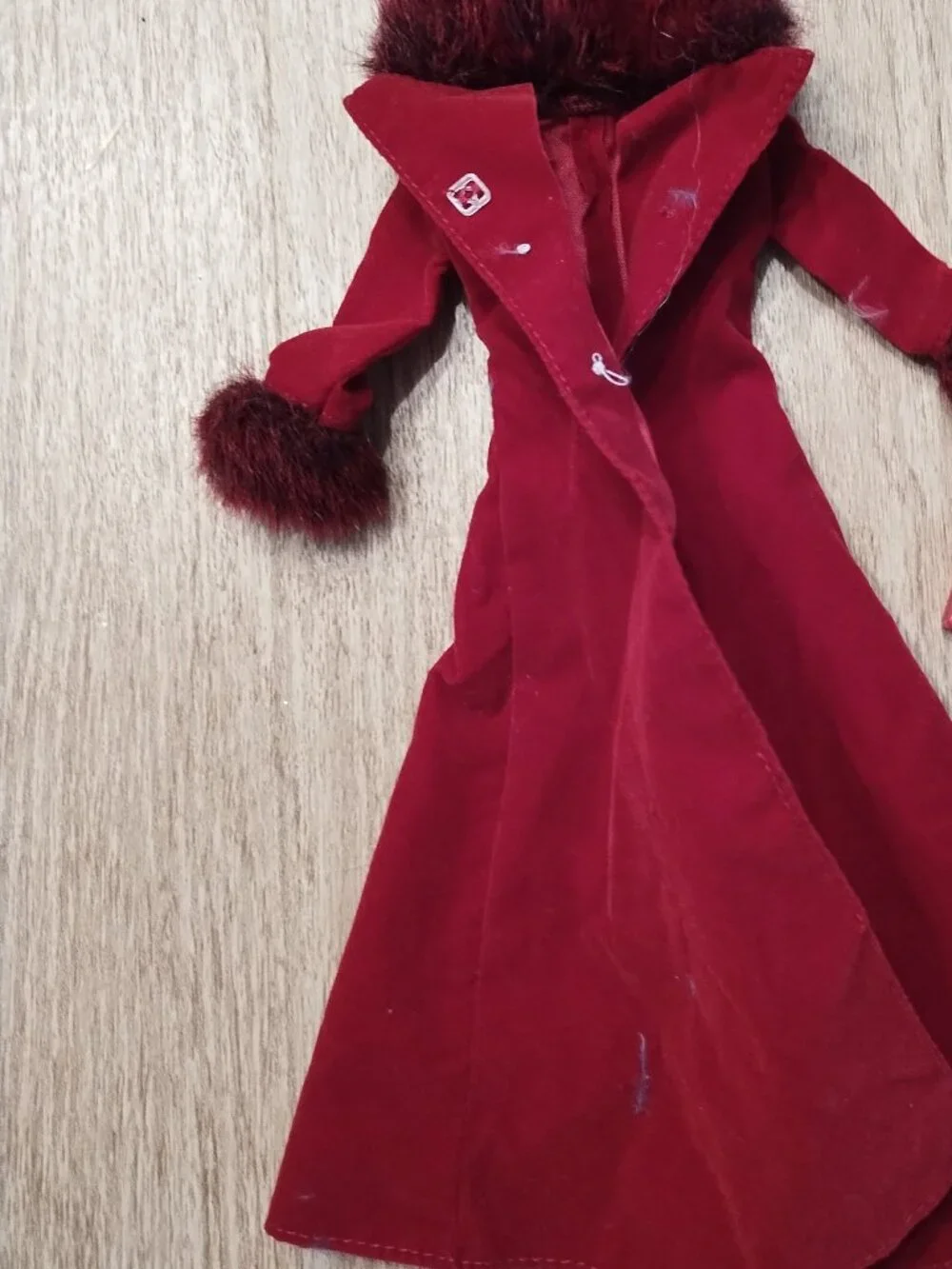Barnie Long Red Coat and Purse